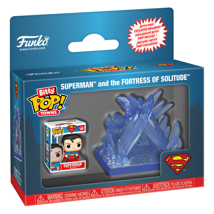 FUNKO BITTY POP TOWNS: DC SUPER MAN - SUPERMAN AND THE FORTRESS OF SOLITUDE (85514) BRINDE