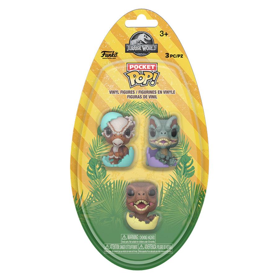 FUNKO POCKET POP JURASSIC WORLD 3-PACK (89048) BRINDE