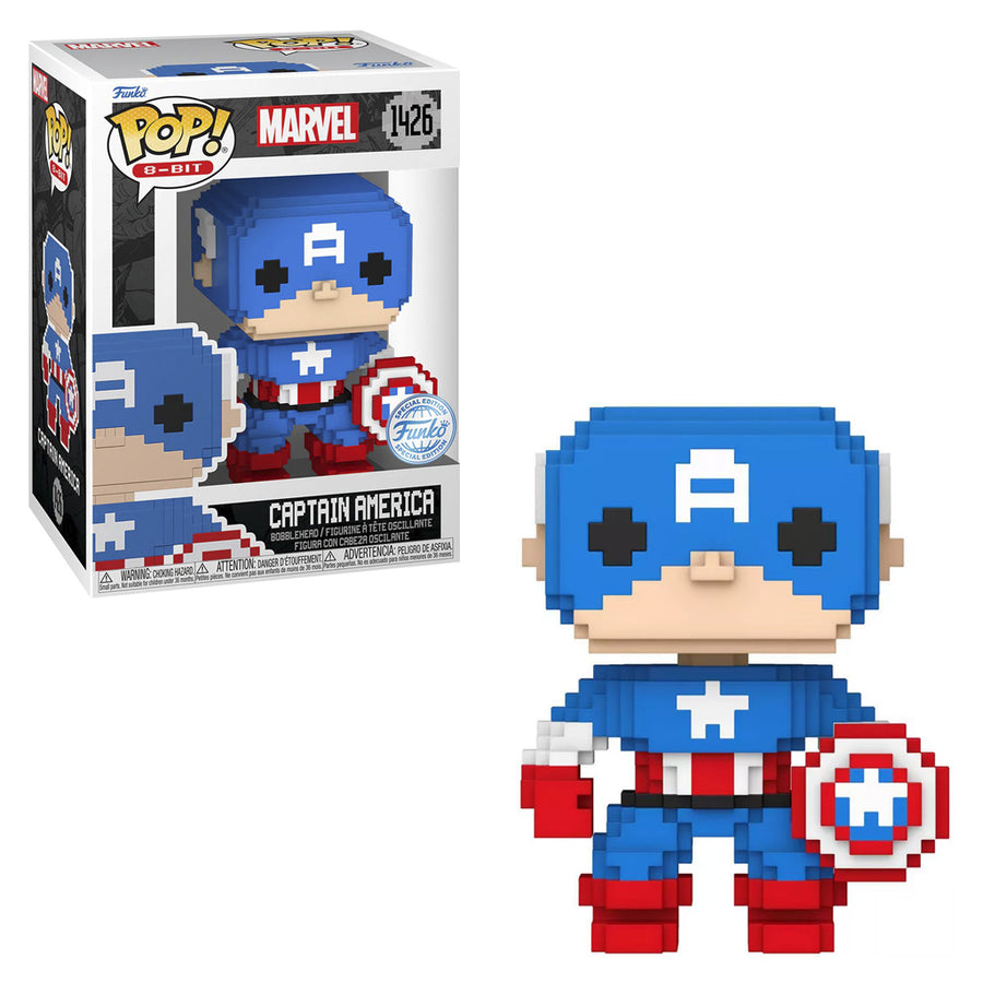FUNKO POP 8-BIT MARVEL EXCLUSIVE - CAPTAIN AMERICA 1426 BRINDE