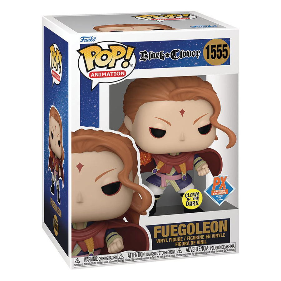 FUNKO POP ANIMATION BLACK CLOVER EXCLUSIVE - FUEGOLEON 1555 (GLOWS IN THE DARK)