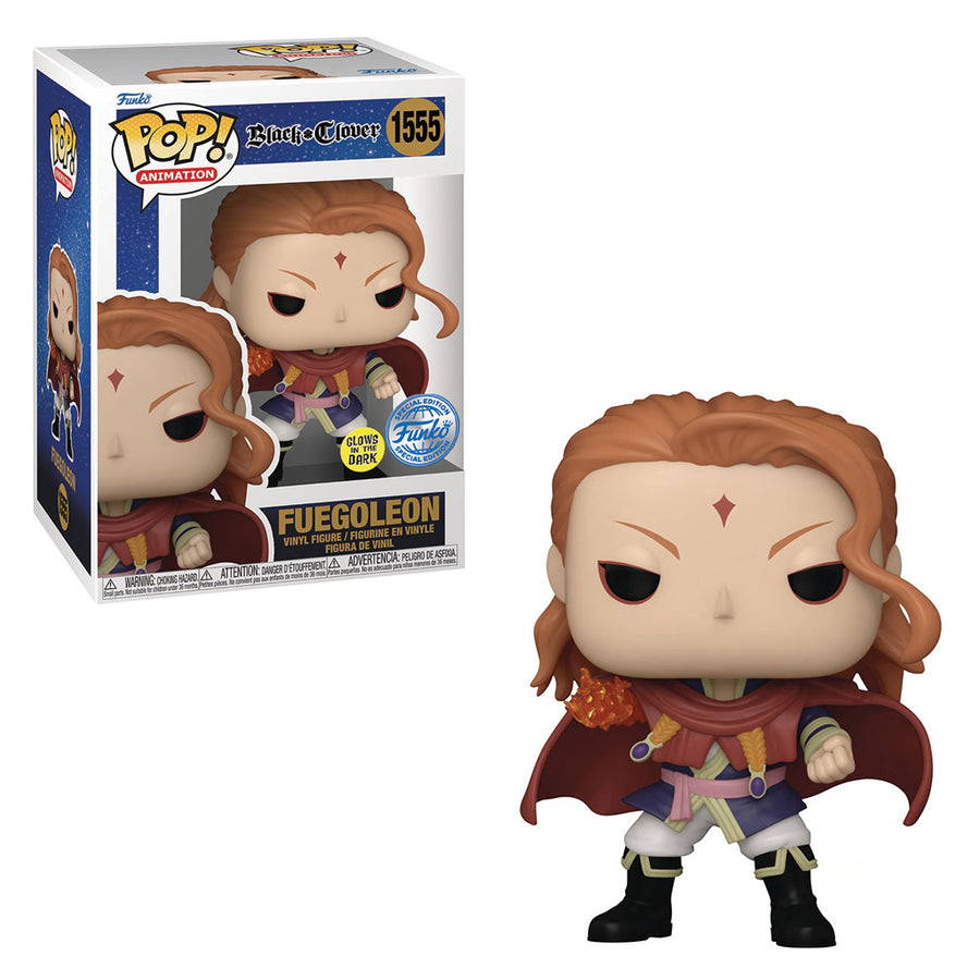 FUNKO POP ANIMATION BLACK CLOVER EXCLUSIVE - FUEGOLEON 1555 (GLOWS IN THE DARK) BRINDE
