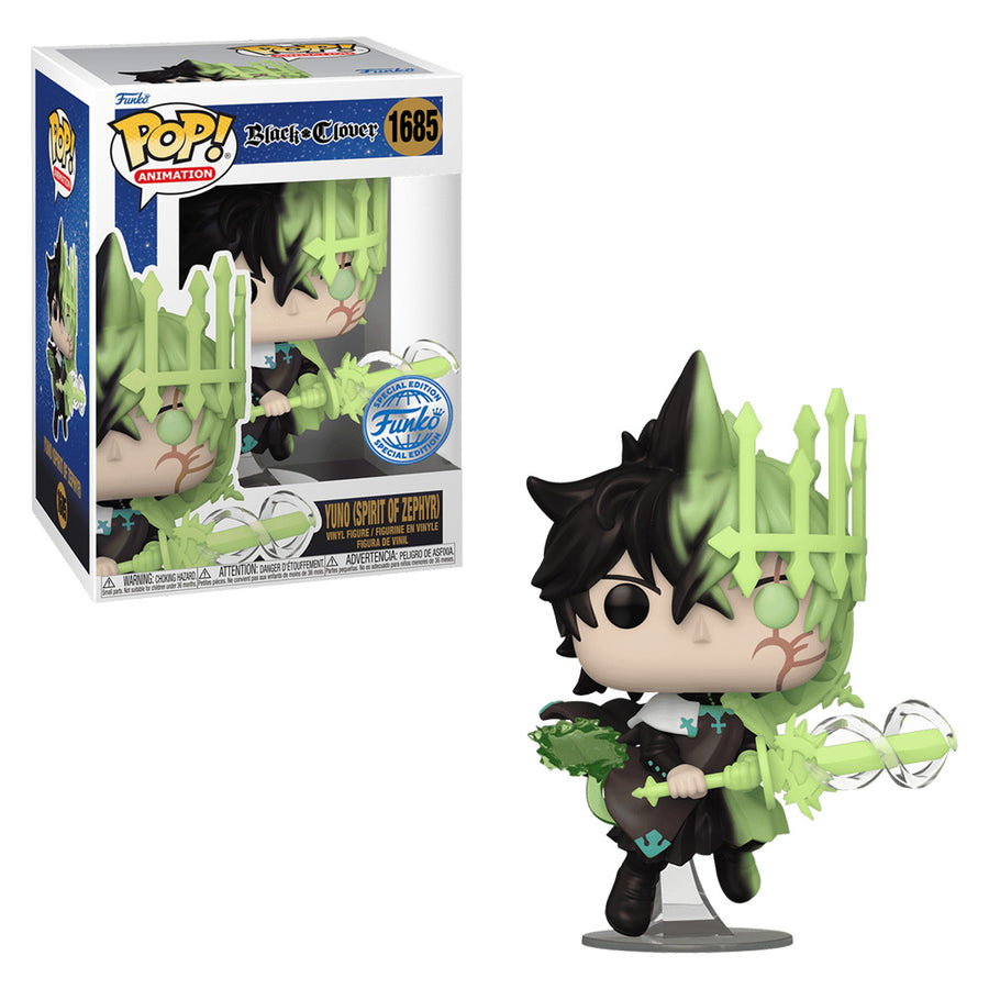 FUNKO POP ANIMATION BLACK CLOVER EXCLUSIVE - YUNO (SPIRIT OF ZEPHYR) 1685 BRINDE
