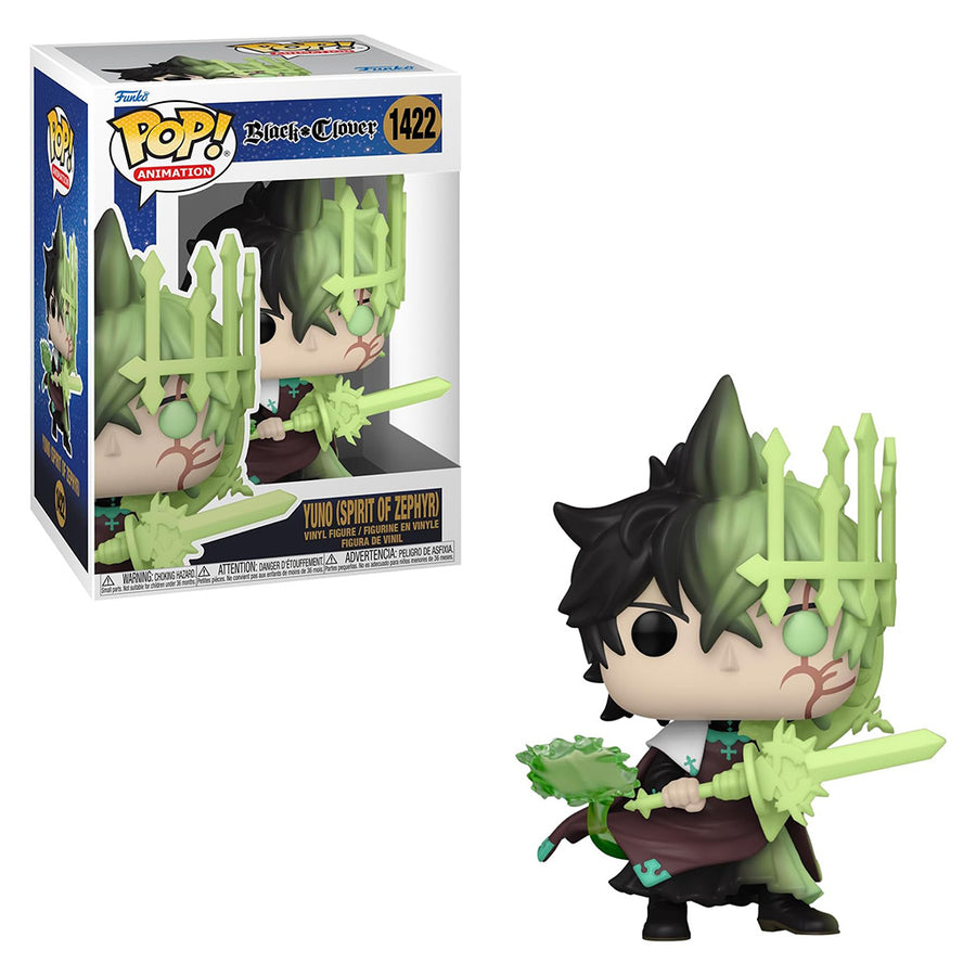 FUNKO POP ANIMATION BLACK CLOVER - YUNO (SPIRIT OF ZEPHYR) 1422 BRINDE