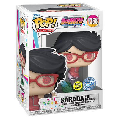 FUNKO POP ANIMATION BORUTO: NARUTO NEXT GENERATIONS EXCLUSIVE - SARADA WITH SHIRAGAN (GLOWS IN THE DARK) 1358
