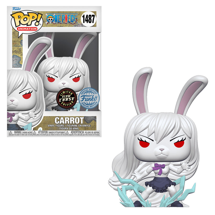 FUNKO POP ANIMATION CHASE ONE PIECE EXCLUSIVE - CARROT 1487 (GLOWS IN THE DARK) BRINDE