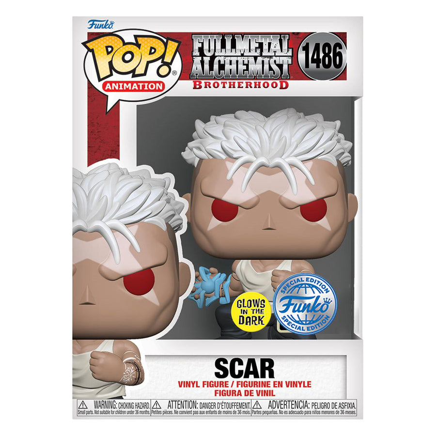 FUNKO POP ANIMATION FULLMETAL ALCHEMIST BROTHERHOOD EXCLUSIVE - SCAR (GLOWS IN THE DARK) 1486