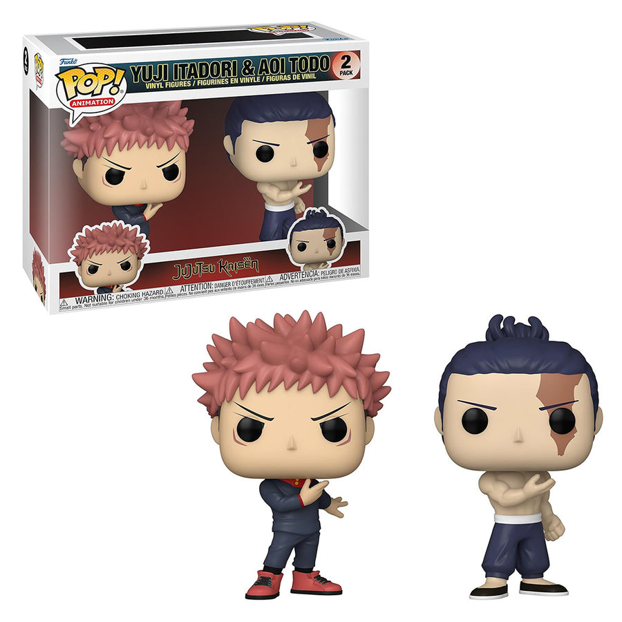 FUNKO POP ANIMATION JUJUTSU KAISEN - YUJI ITADORI & AOI TODO 2-PACK (72041) BRINDE