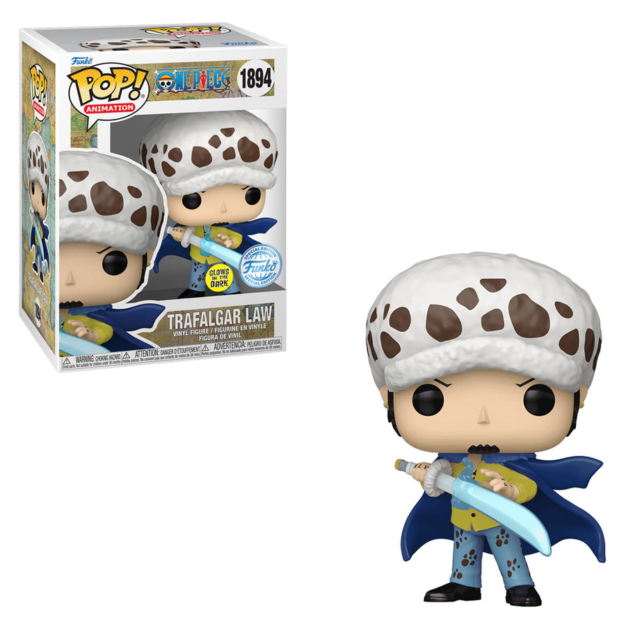 FUNKO POP ANIMATION ONE PIECE EXCLUSIVE - TRAFALGAR LAW 1894 (GLOW) BRINDE