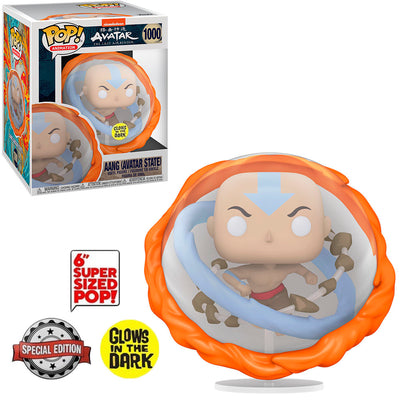 FUNKO POP AVATAR EXCLUSIVE - AANG (AVATAR STATE) - 1000 SUPER SIZED 10" - GLOW IN THE DARK