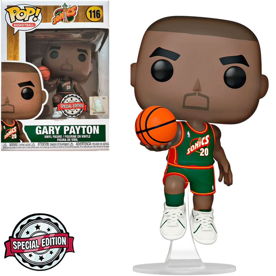 FUNKO POP BASKETBALL NBA LEGENDS SONICS EXCLUSIVE - GARY PAYTON 116 BRINDE