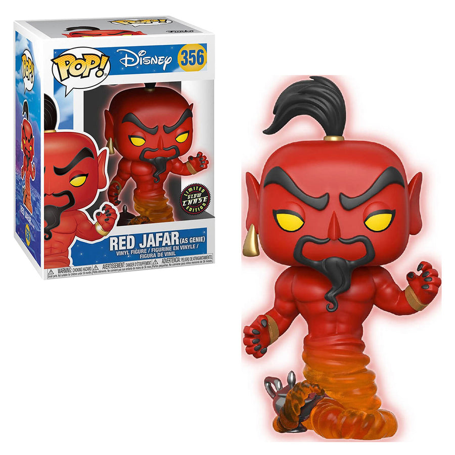 FUNKO POP CHASE DISNEY ALADDIN - RED JAFAR 356 (GLOWS IN THE DARK) BRINDE