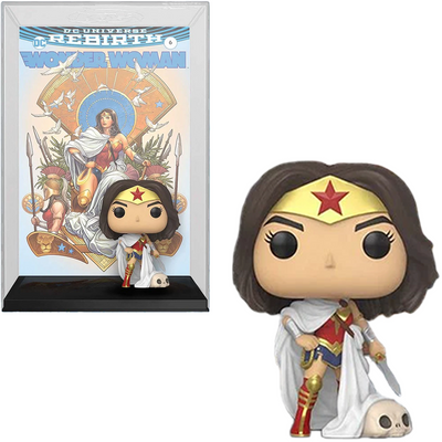 FUNKO POP COMIC COVERS WONDER WOMAN - REBIRTH ON THRONE BRINDE