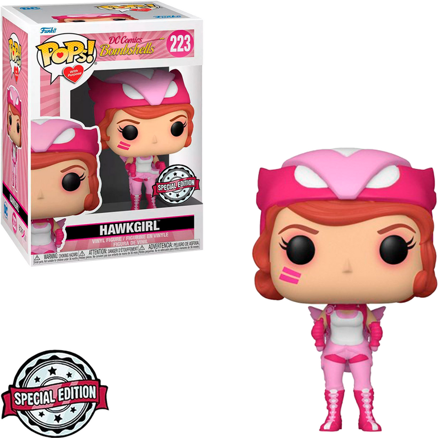 FUNKO POP DC COMICS BOMBSHELL BREAST AWARENESS EXCLUSIVE - HAWKGIRL 223 BRINDE