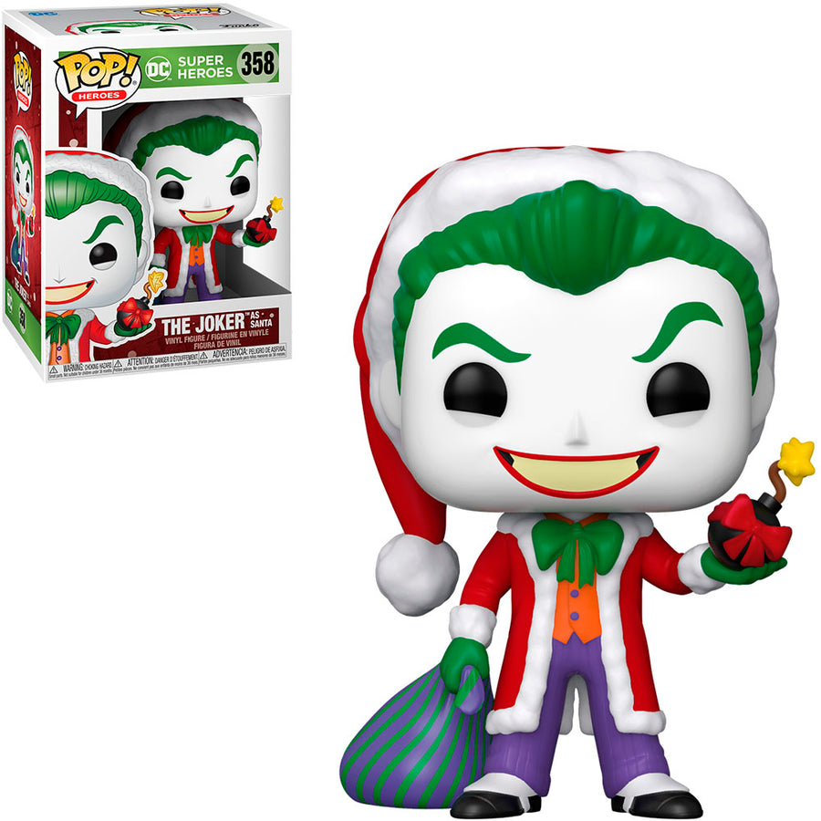 FUNKO POP DC SUPER HEROES - THE JOKER (HOLIDAY) 358 BRINDE