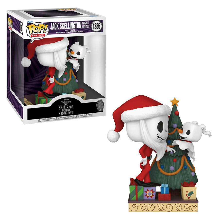 FUNKO POP DELUXE DISNEY THE NIGHT BEFORE CHRISTMAS 30TH ANNIVERSARY - JACK SKELLINGTON AND ZERO WITH TREE 1386