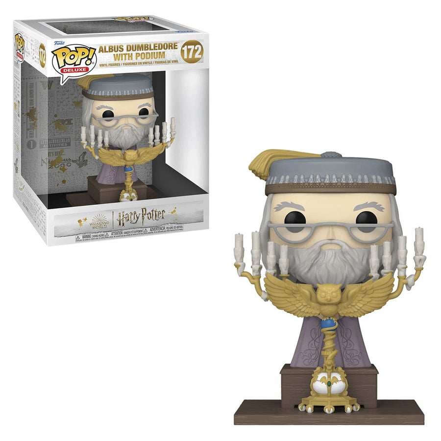 FUNKO POP DELUXE HARRY POTTER - ALBUS DUMBLEDORE WITH PODIUM 172 BRINDE