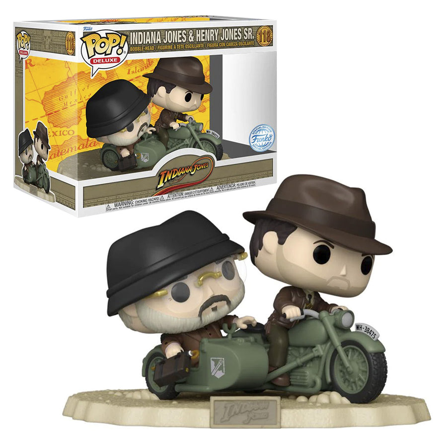 FUNKO POP DELUXE INDIANA JONES EXCLUSIVE - INDIANA JONES & HENRY JONES SR. 118 BRINDE