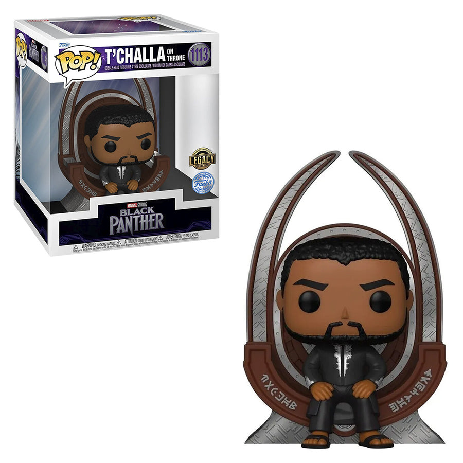 FUNKO POP DELUXE MARVEL BLACK PANTHER EXCLUSIVE - T'CHALLA ON THRONE 1113 BRINDE