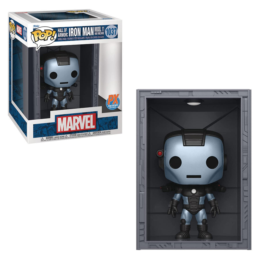 FUNKO POP DELUXE MARVEL EXCLUSIVE- HALL OF ARMOR: IRON MAN MODEL 11 WAR MACHINE 1037 BRINDE