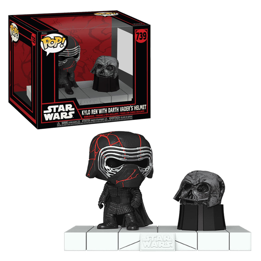 FUNKO POP DELUXE STAR WARS - KYLO REN WITH DARTH VADER'S HELMT 739 BRINDE
