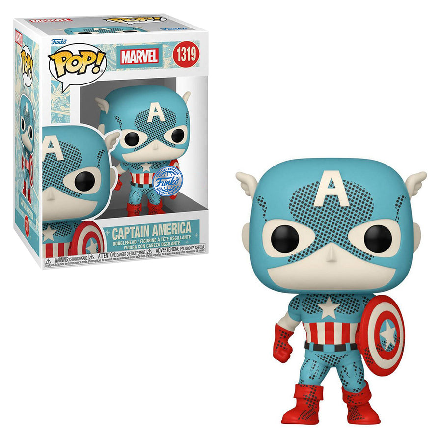 FUNKO POP DISNEY 100TH ANNIVERSARY RETRO REIMAGINED EXCLUSIVE - CAPTAIN AMERICA 1319 BRINDE