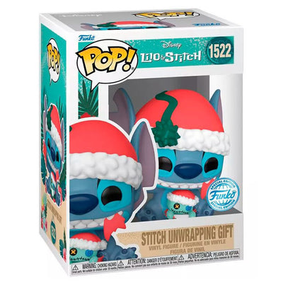 FUNKO POP DISNEY LILO & STITCH - STITCH UNWRAPPING GIFT 1522
