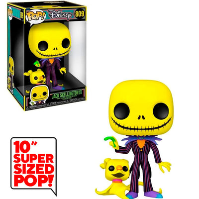 FUNKO POP DISNEY THE NIGHTMARE BEFORE CHRISTMAS BLACKLIGHT - JACK 809 (SUPER SIZED 10")