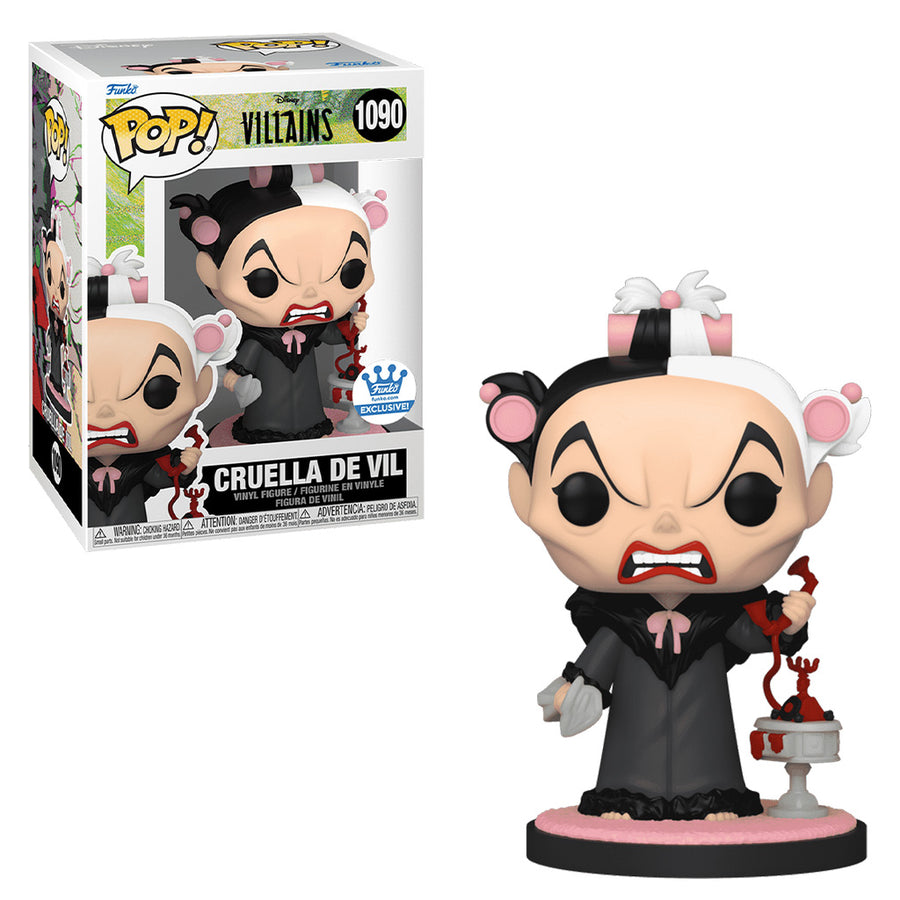 FUNKO POP DISNEY VILLAINS EXCLUSIVE - CRUELLA DE VIL 1090 BRINDE