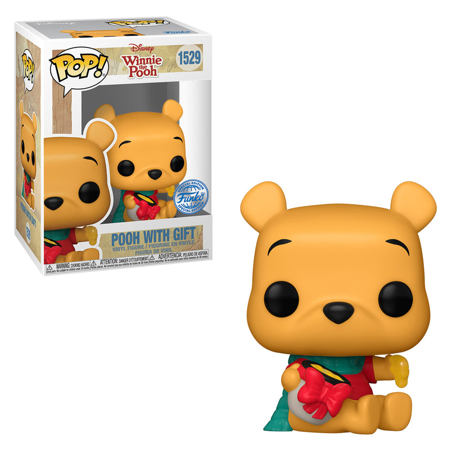 FUNKO POP DISNEY WINNIE THE POOH EXCLUSIVE - POOH WITH GIFT 1529 BRINDE