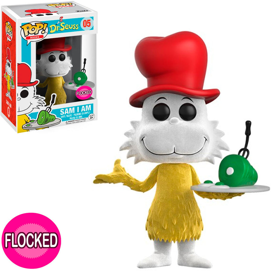 FUNKO POP DR. SEUSS EXCLUSIVE - SAM I AM (FLOCKED) 05 BRINDE