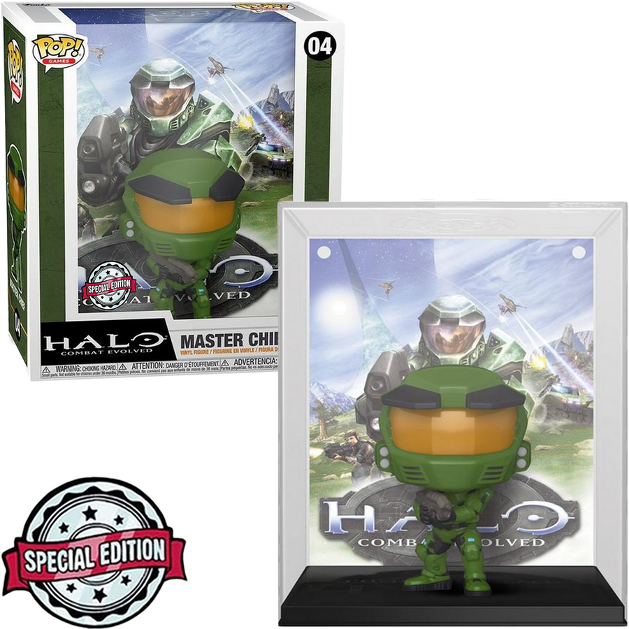 FUNKO POP GAME COVER HALO EXCLUSIVE - MASTER CHIEF BRINDE