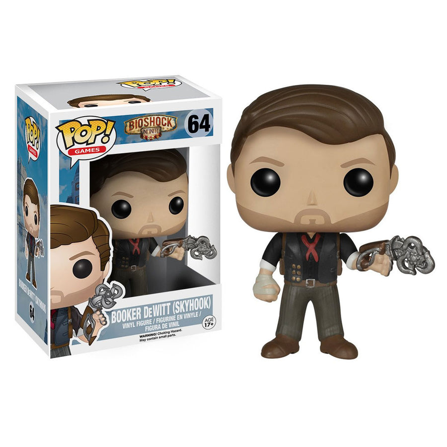 FUNKO POP GAMES BIOSHOCK - BOOKER DEW SKYHOOK 64 BRINDE