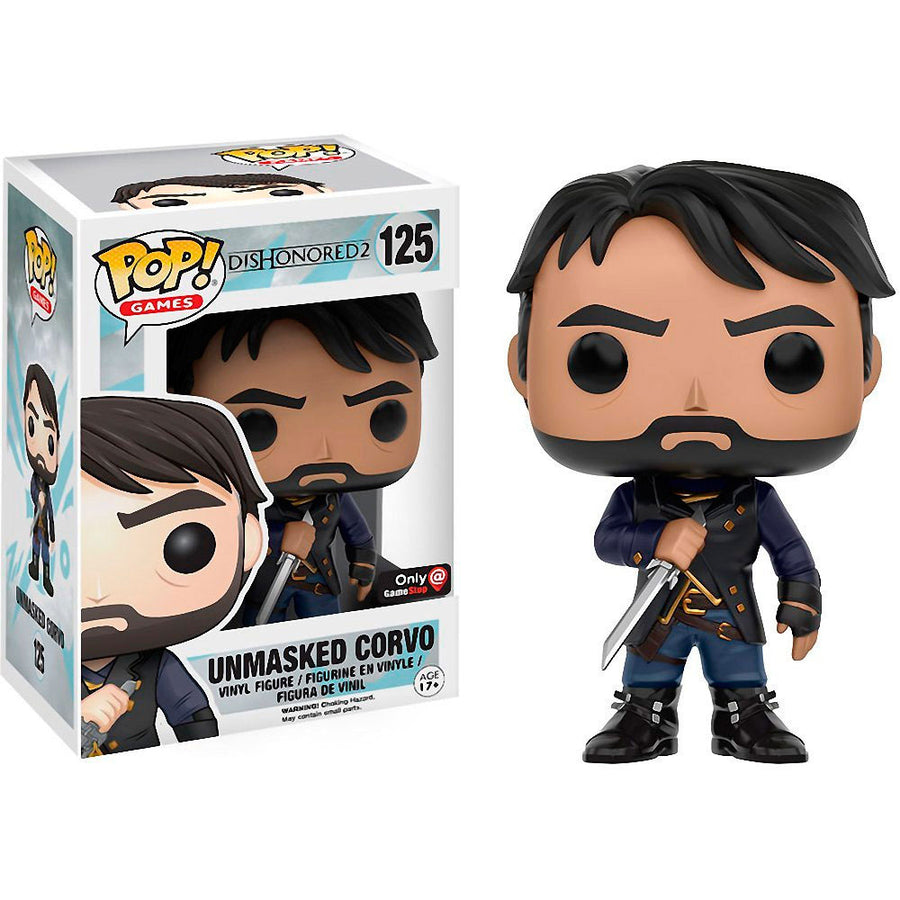 FUNKO POP GAMES DISHONORED 2 EXCLUSIVE - UNMASKED CORVO 125 BRINDE