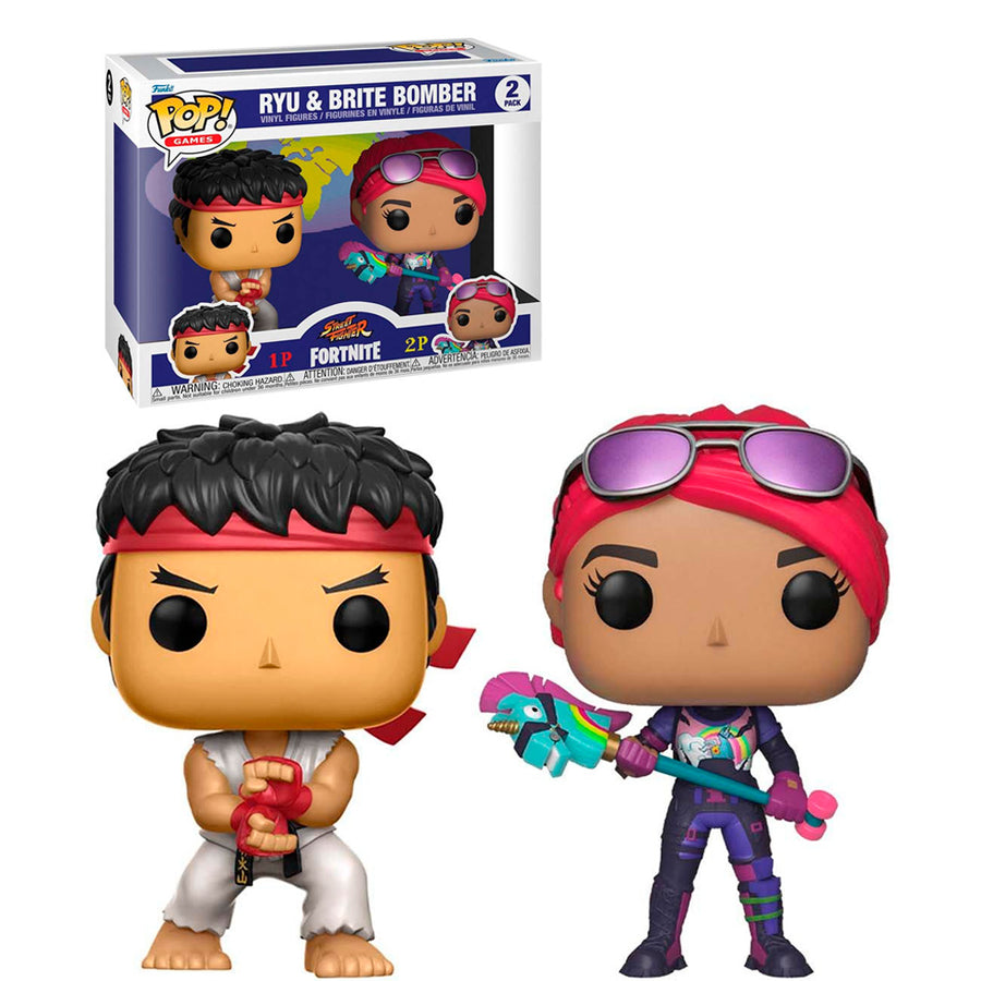 FUNKO POP GAMES FORTNITE - RYU AND BRITE BOMBER (2 PACK) BRINDE