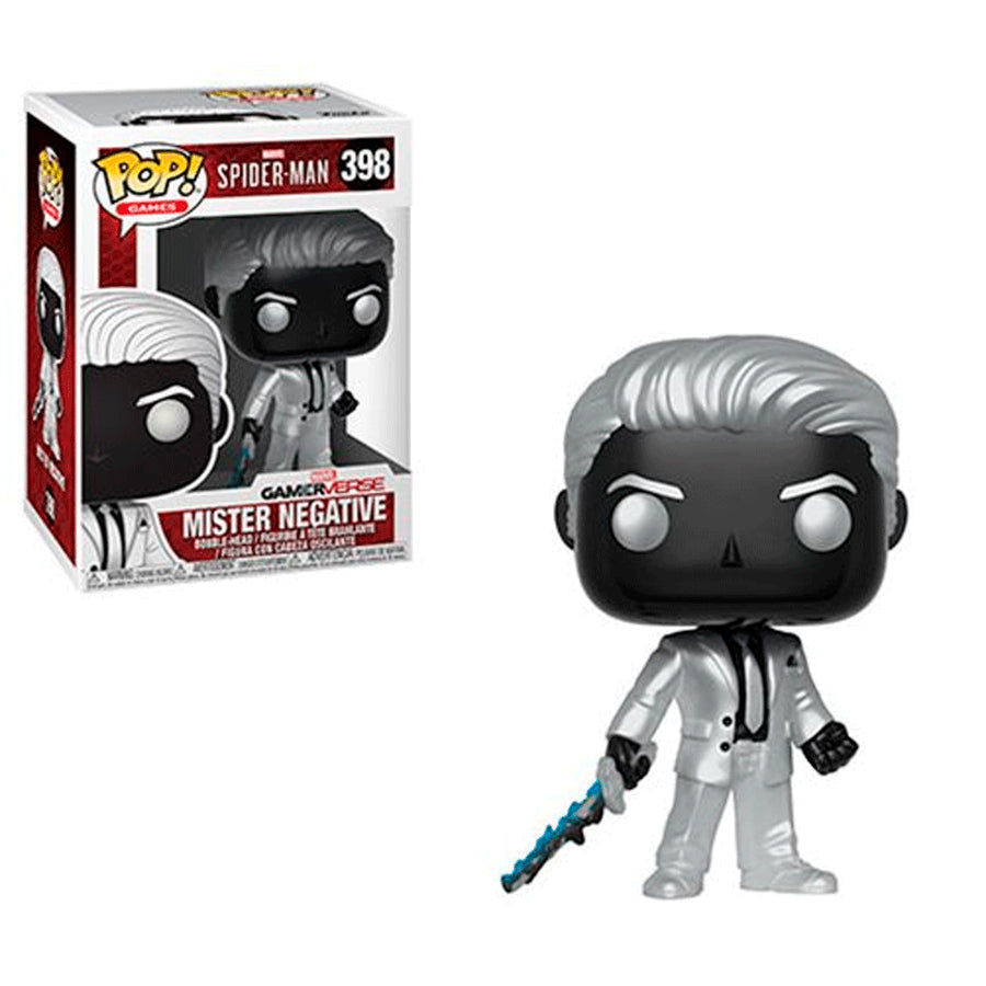 FUNKO POP GAMES MARVEL SPIDER-MAN PS4 - MISTER NEGATIVE 398 BRINDE