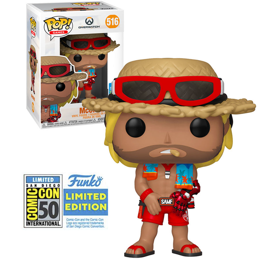 FUNKO POP GAMES OVERWATCH EXCLUSIVE SDCC 2019 - MCCREE SUMMER SKIN 516 BRINDE