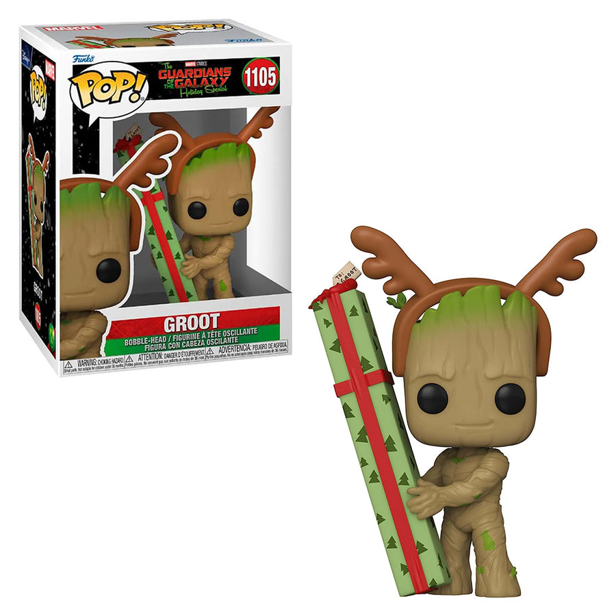 FUNKO POP GUARDIANS GALAXY HOLIDAY - GROOT 1105 BRINDE