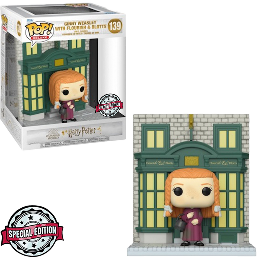 FUNKO POP HARRY POTTER - GINNY WEASLEY WITH FLOURISH AND BLOTTS 139 (DELUXE) BRINDE