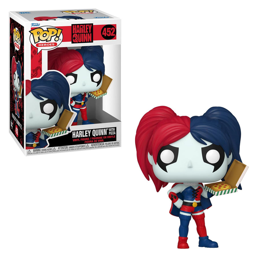 FUNKO POP HEROES: DC - HARLEY QUINN WITH PIZZA 452 BRINDE