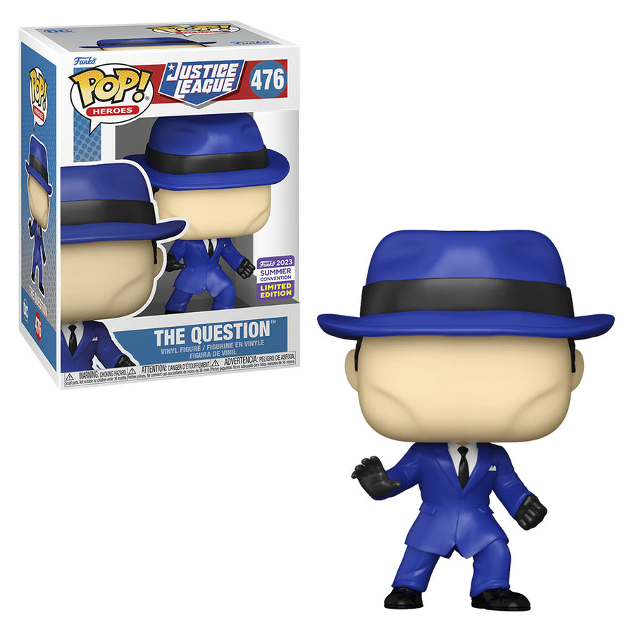 FUNKO POP HEROES DC JUSTICE LEAGUE SAN DIEGO COMIC CON 2023 - THE QUESTION 476 BRINDE