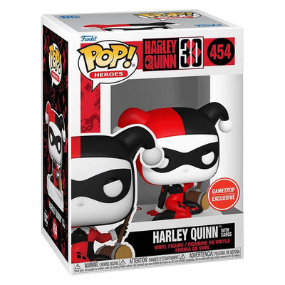 FUNKO POP HEROES HARLEY 30TH EXCLUSIVE - HARLEY QUINN WITH CARDS 454
