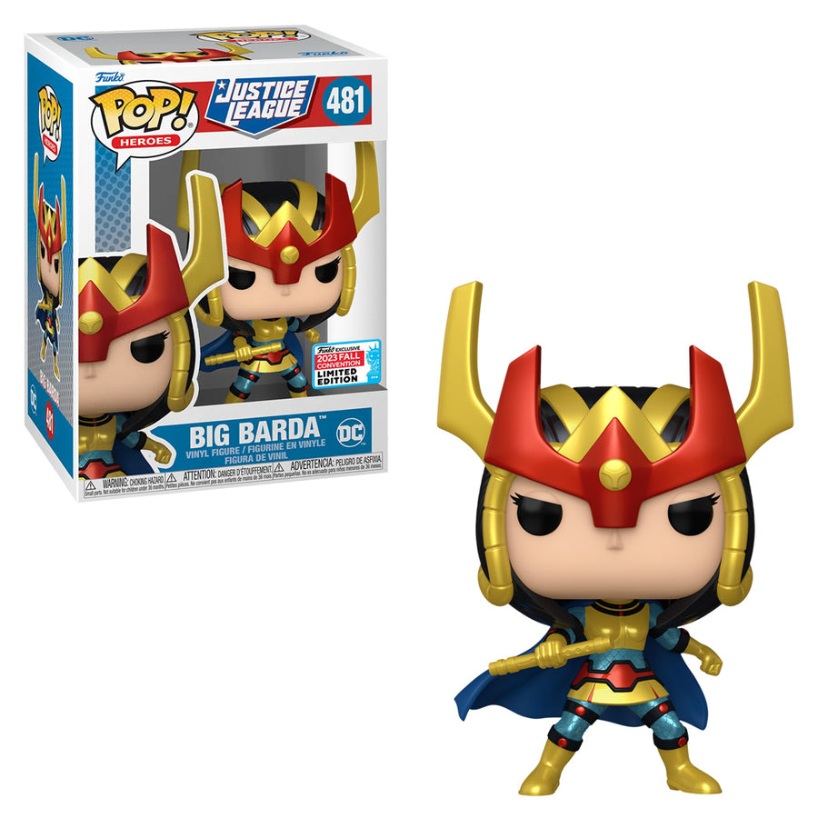 FUNKO POP HEROES JUSTICE LEAGUE NEW YORK COMIC CON 2023 - BIG BARDA 481 BRINDE
