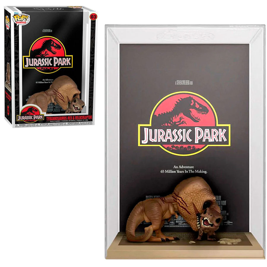 FUNKO POP JURASSIC PARK - TYRANNOSAURUS REX & VELOCIRAPTOR 03 BRINDE
