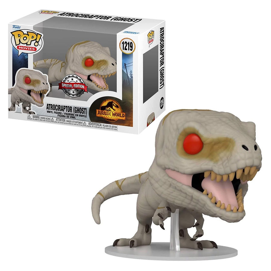 FUNKO POP JURASSIC WORLD DOMINION EXCLUSIVE - ATROCIRAPTOR (GHOST) 1219 BRINDE