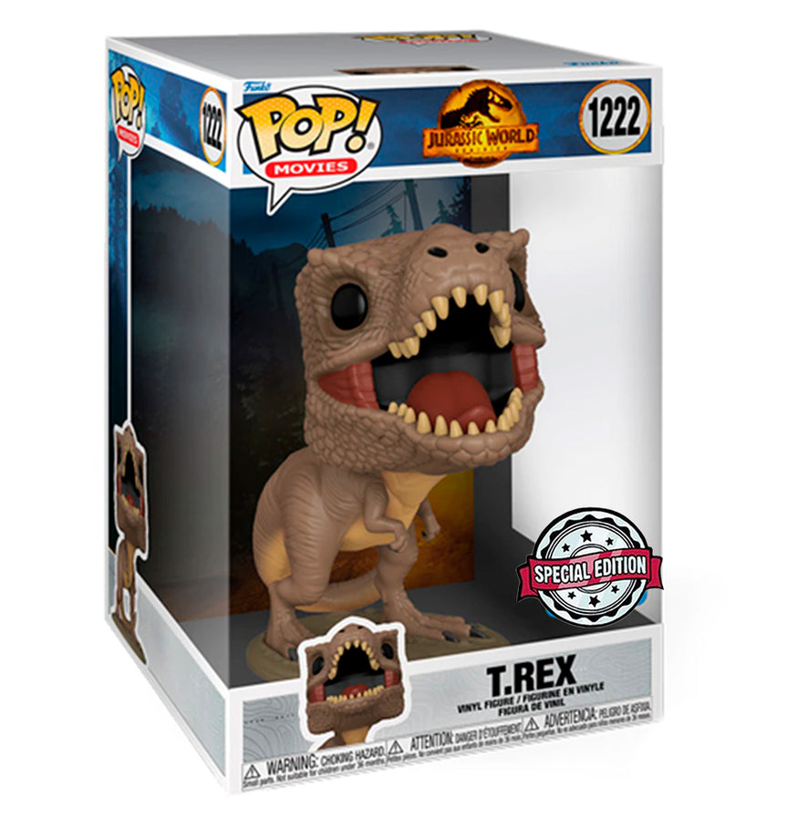 FUNKO POP JURASSIC WORLD DOMINION EXCLUSIVE - T.REX 1222 (SUPER SIZED 10