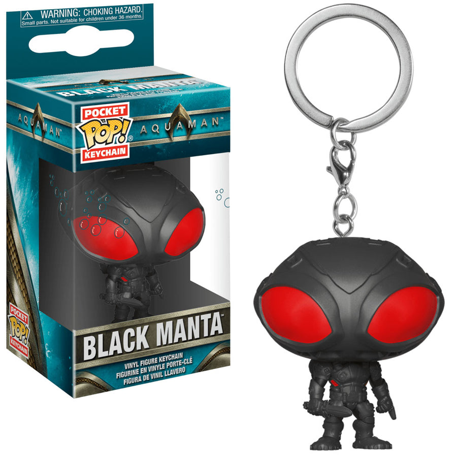 FUNKO POP - KEYCHAIN AQUAMAN BLACK MANTA BRINDE