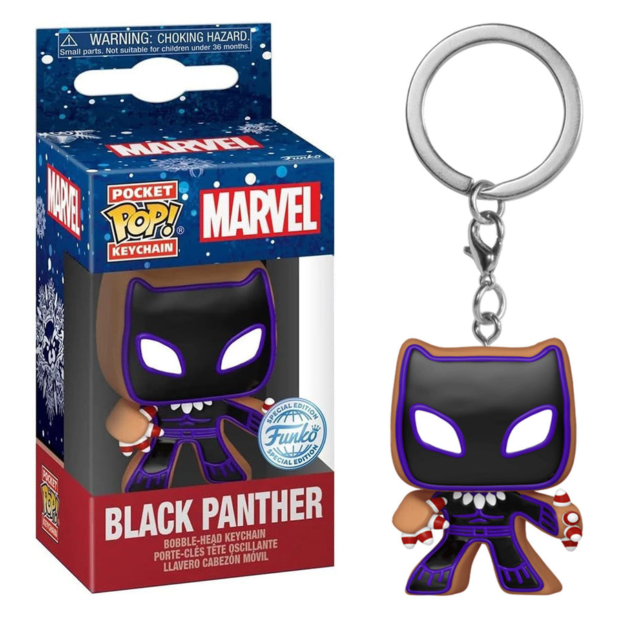 FUNKO POP KEYCHAIN MARVEL HOLIDAY - BLACK PANTHER 57968 BRINDE