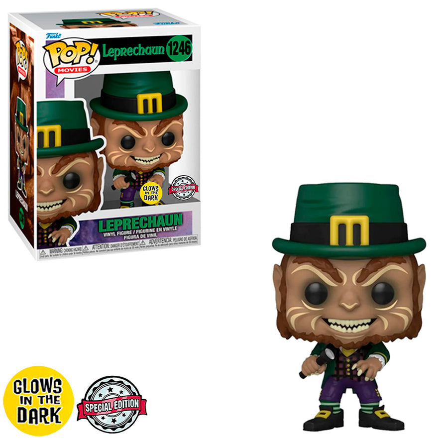FUNKO POP LEPRECHAUN EXCLUSIVE - LEPRECHAUN W/FLASHLIGHT 1246 (GLOWS IN THE DARK) BRINDE