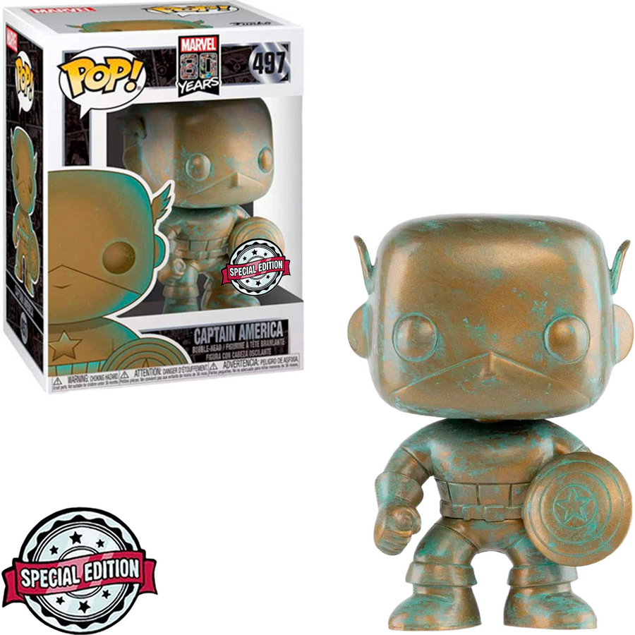 FUNKO POP MARVEL 80 YEARS EXCLUSIVE - CAPTAIN AMERICA PATINA 497