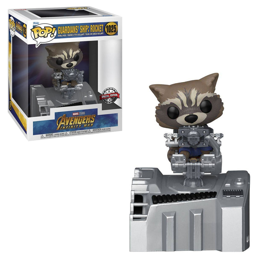 FUNKO POP MARVEL AVENGER INFINITY WAR EXCLUSIVE - GUARDIAN'S SHIP: ROCKET (1025) BRINDE